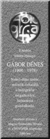Gábor Dénes emléktábla